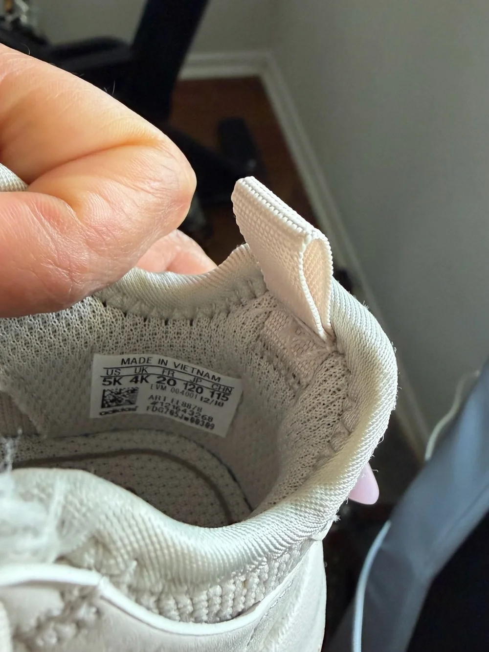 adidas Cream Knit Slip-On Kids Sneakers
